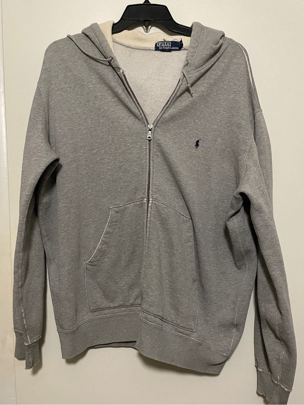 Polo by Ralph Lauren Heather Gray Zip-Up Hooded Sweatshirt hoodie size XL men’s